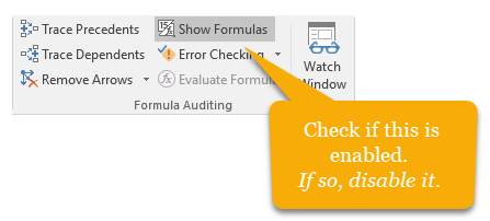 show all formulas in excel for mac